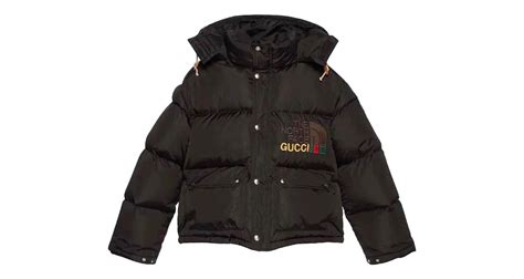 gucci north face coat black